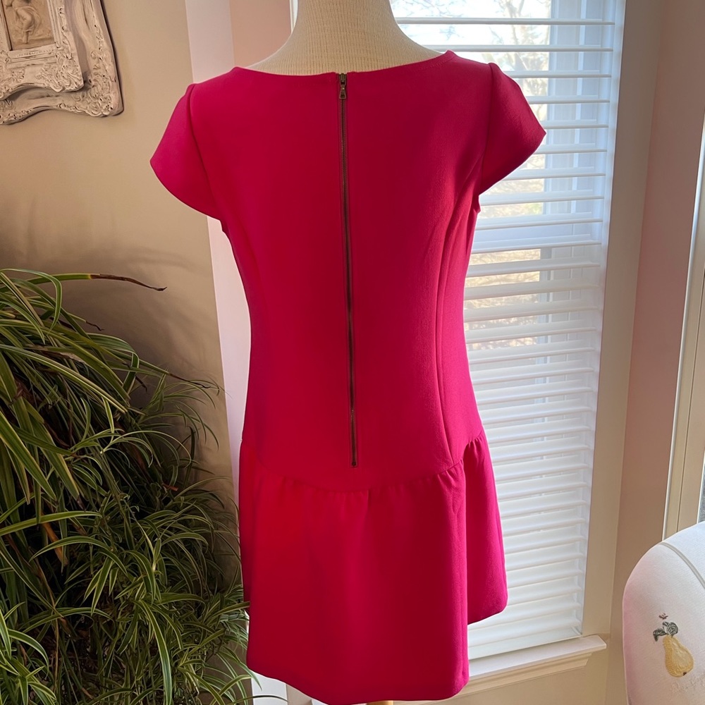 Loft Drop Waist Pink Dress Size 6 - Picture 3 of 4